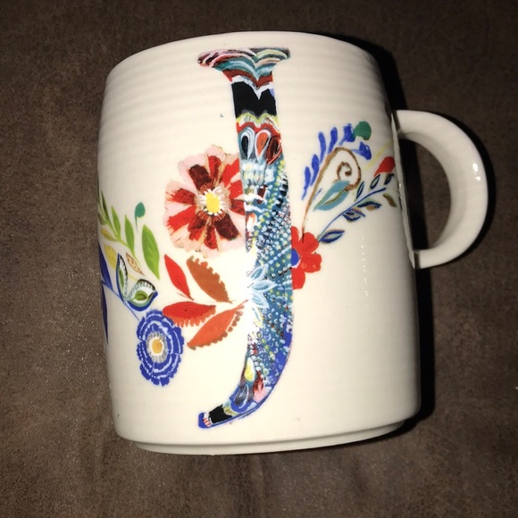 Anthropologie Starla M. Halfmann Petal Pallette, Monogram Mug-choose 1@ checkout - Picture 8 of 15